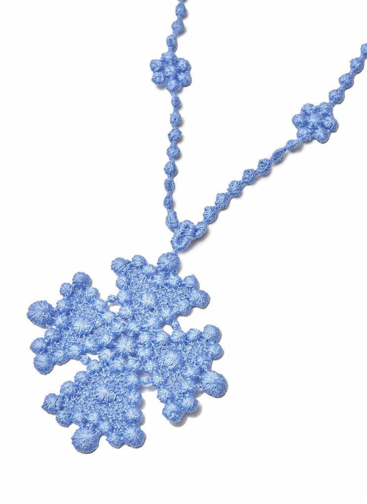 UNDERCOVER "COTTON LACE NECKLACE UC1E4N06" L.BLUE