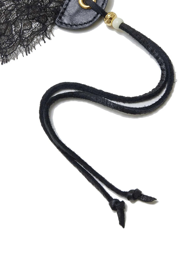 UNDERCOVER "COTON LACE EYE MASK" BLACK