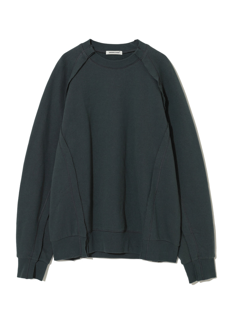 UNDERCOVER "SWITCHING SWEAT TOP" GRAY GREEN