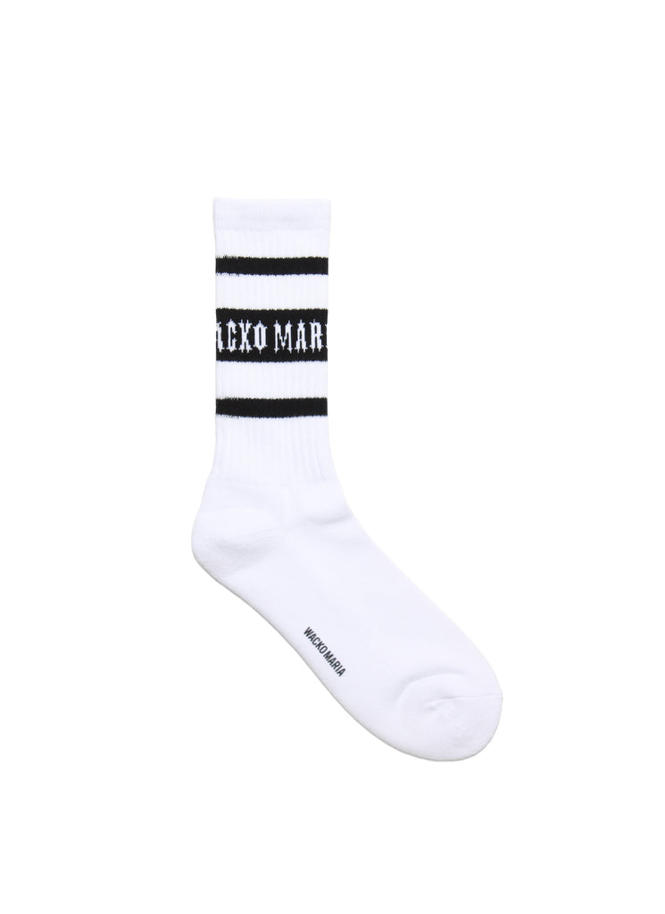 WACKO MARIA/GUILTY PARTIES "SKATER SOCKS" WHITE X BLACK