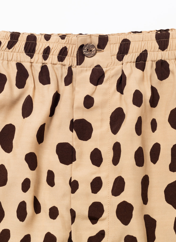 WACKO MARIA/GUILTY PARTIES "LEOPARD HAWAIIAN SHORTS" BEIGE x BROWN