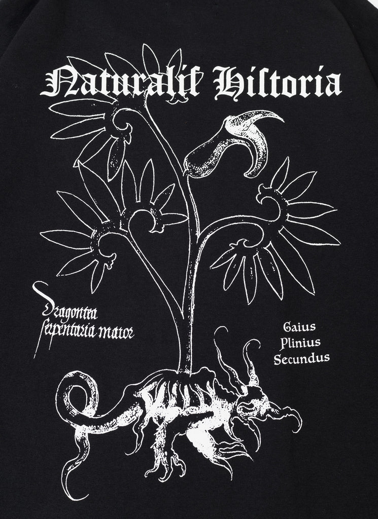 nakamuraya "NATURALIS HISTORIA HEAVYWEIGHT S/S T-SHIRT" BLACK