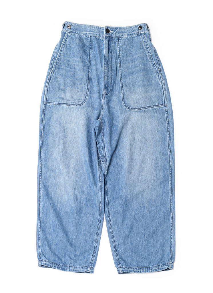 nanamica "DENIM WORK PANTS" INDIGO BLEACH