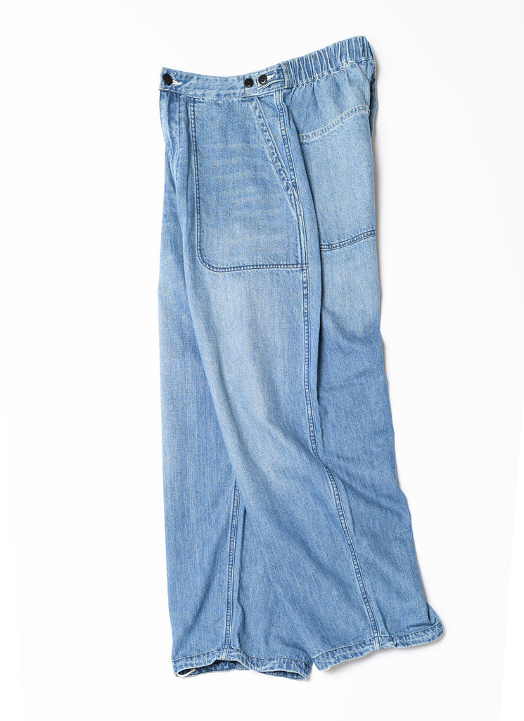 nanamica "DENIM WORK PANTS" INDIGO BLEACH