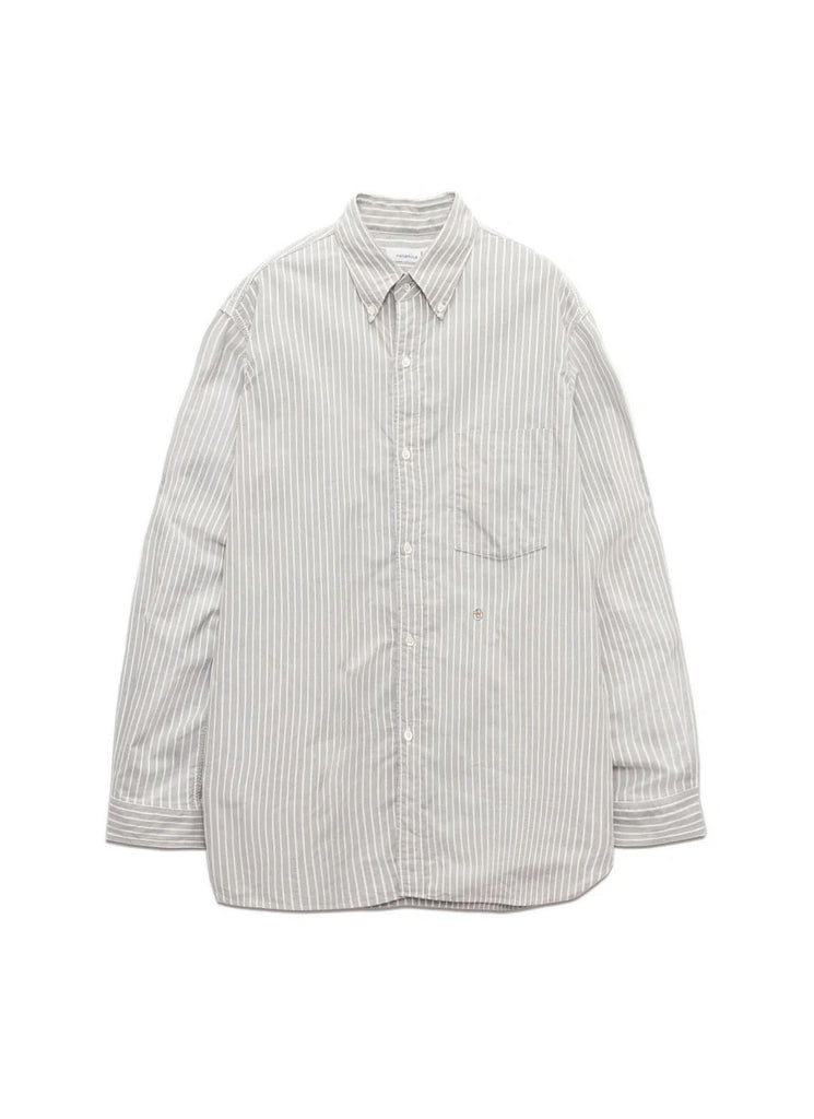 nanamica “BUTTON DOWN STRIPE WIND SHIRT” BROWN
