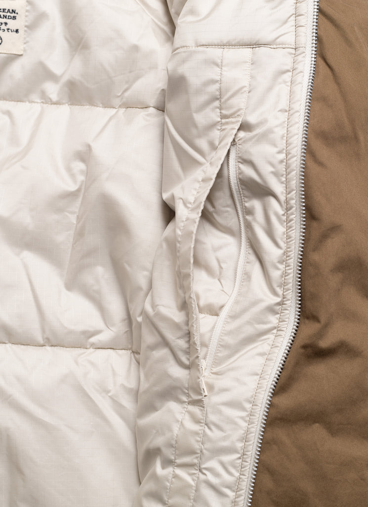 nanamica "UPPER DECK INSULATION JACKET" LIGHT BROWN