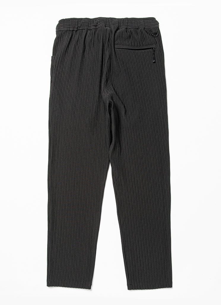 MEANSWHILE "UNEVEN FABRIC SLIM TROUSERS" LAMP BLACK