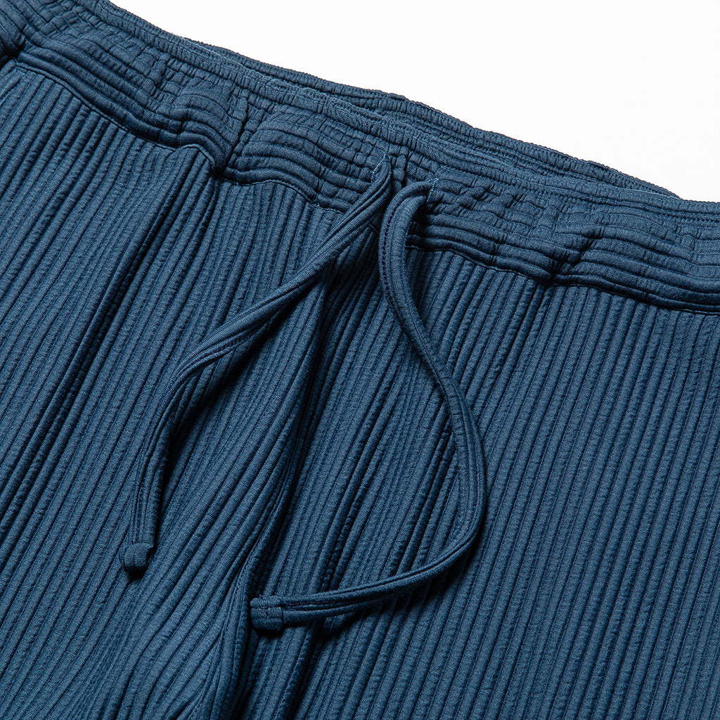 MEANSWHILE "UNEVEN FABRIC SLIM TROUSERS" NAVY