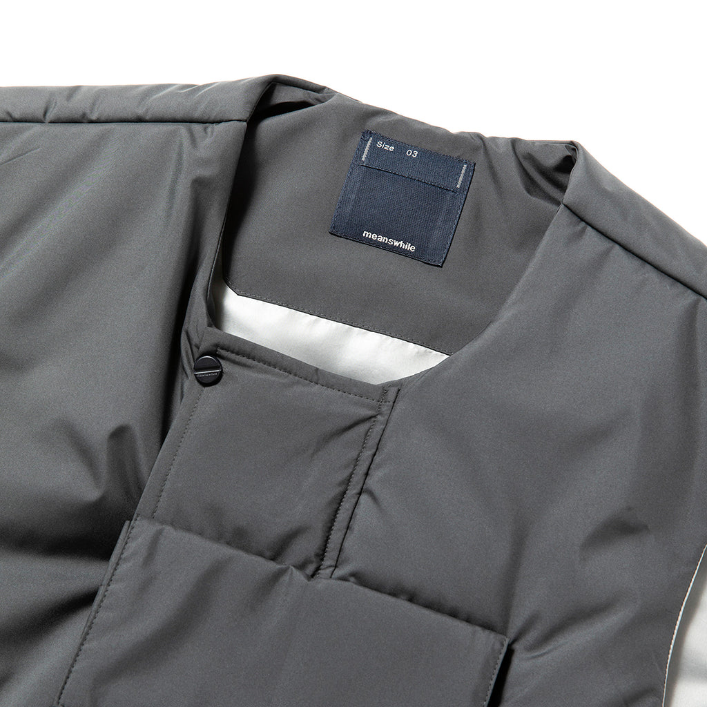 MEANSWHILE "PADDING BODY ARMOR VEST" GRAPHITE