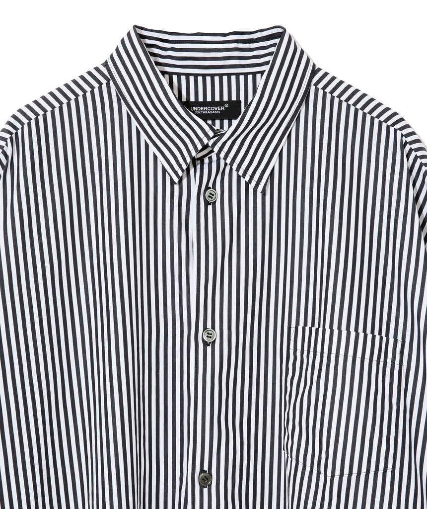 UNDERCOVER "UC1C4407 STRIPED SHIRT " BLACK X WHITE