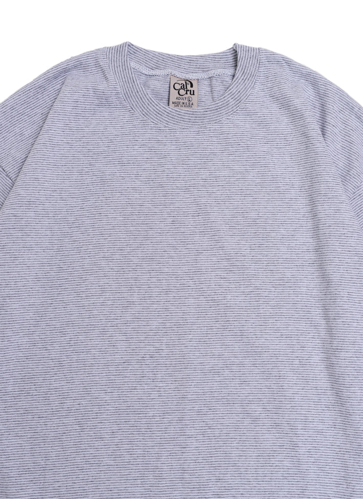 Calcru "Micro Border S/S T-shirt" Grey x White