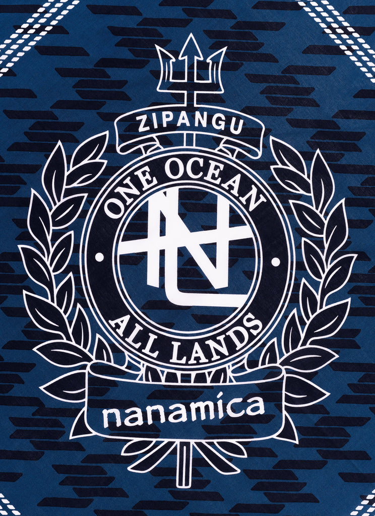 nanamica "Organic Cotton Bandana" Blue Check