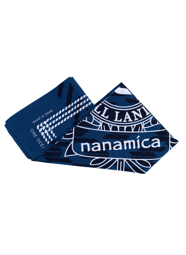 nanamica "Organic Cotton Bandana" Blue Check