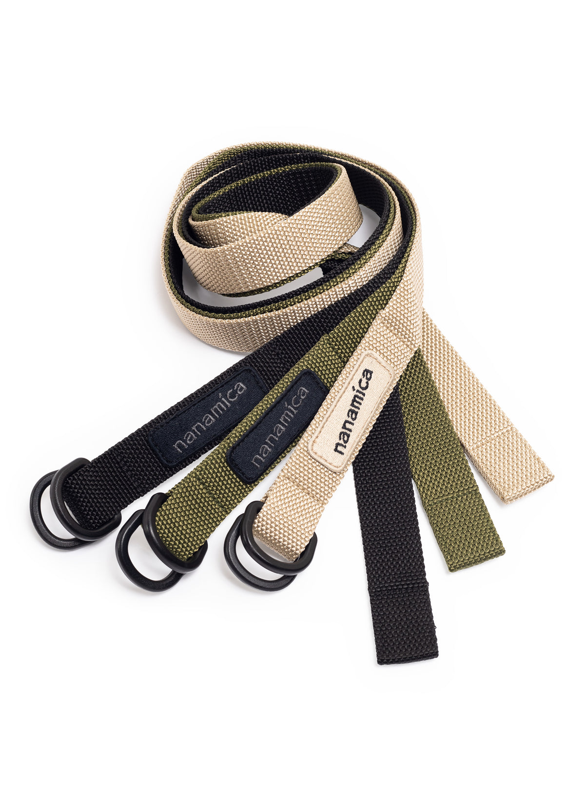 Web Belt With Plastic Buckle in Beige Color